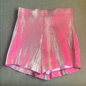Pink and Gold Women's Shorts